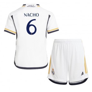 Lacne Dětský Futbalové dres Real Madrid Nacho #6 2023-24 Krátky Rukáv - Domáci (+ trenírky)
